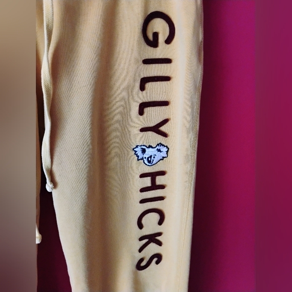 Gilly Hicks Mustard Yellow Sweatpants Drawstring Joggers • SIZE SMALL - Picture 6 of 8